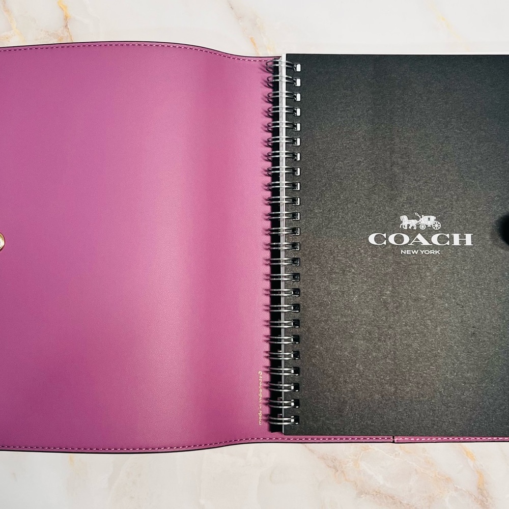 NEW! COACH NOTEBOOK with Floral Print | Lilac Multi - Picture 4 of 7